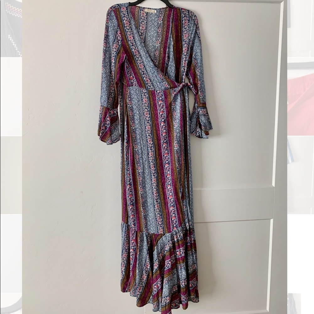 Bohemian Wrap Maxi Dress